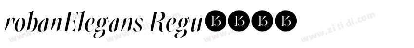 robanElegans Regu字体转换